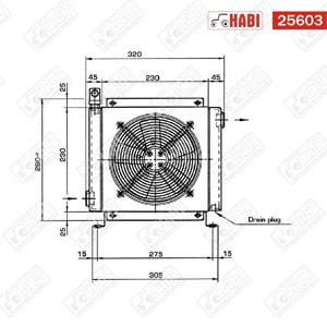 Olajhűtő 12V 38-50°C 90 l/min 20 bar Emmegi