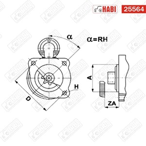 Zetor önindító 12V 3 kW Z=11 Vapormatic
