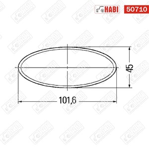 Ovális alakú sárga prizma öntapadós 101,6x45 mm