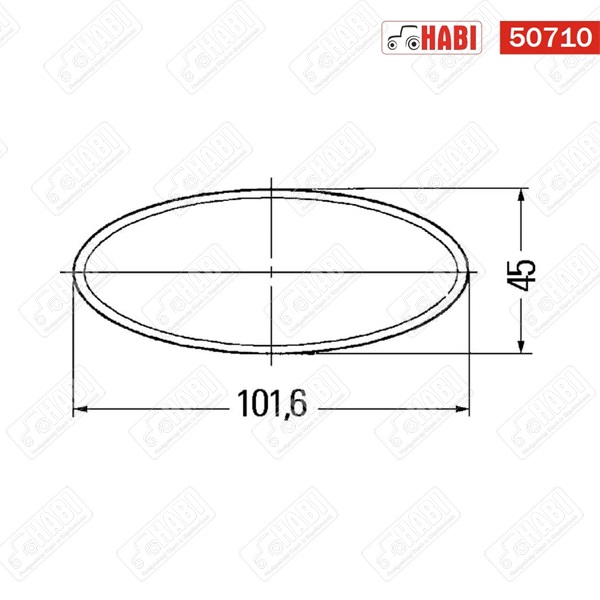 Ovális alakú sárga prizma öntapadós 101,6x45 mm