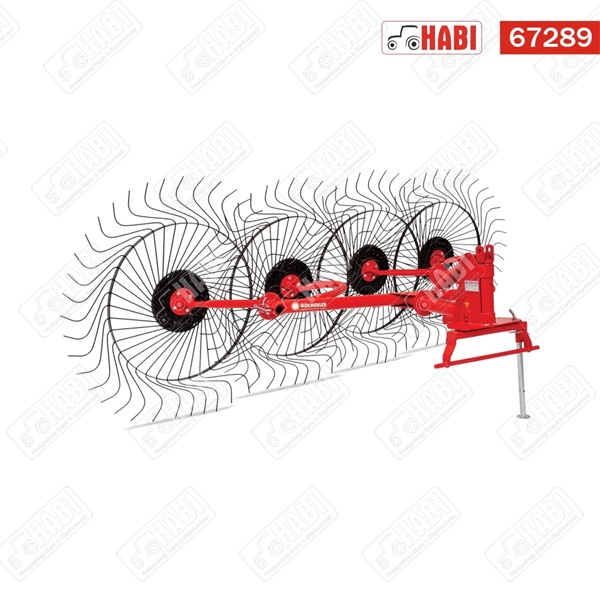 PZK-4 csillagkerekes rendsodró függesztett, állítható kerékszög /4 kerekes/ 6,5mm-es fogakkal