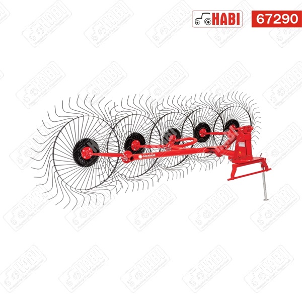 PZK-5 csillagkerekes rendsodró függesztett /5 kerekes/ 6,5mm-es fogakkal