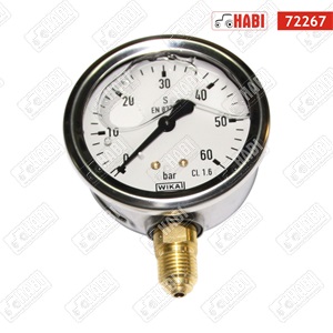 Permetező manométer fémházas 0-60 bar  (1/4"-os menet)