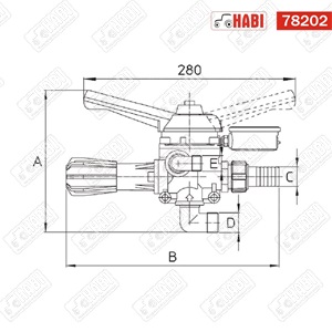 Permetező nyomásszabályzó 3/4" 50 bar 150 l/min Braglia