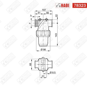 Permetező nyomószűrő 1" 150 l/perc 80 Mesh ARAG