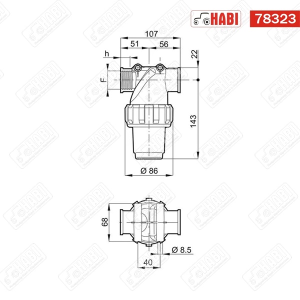 Permetező nyomószűrő 1" 150 l/perc 80 Mesh ARAG