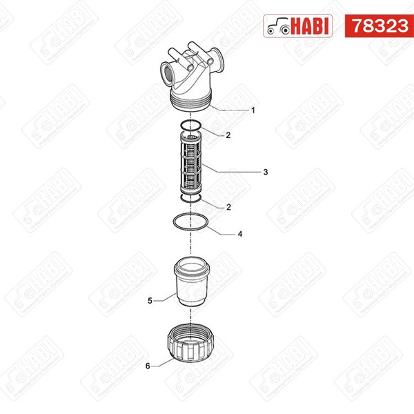 Permetező nyomószűrő 1" 150 l/perc 80 Mesh ARAG
