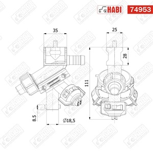 Permetező szórófej komplett végtest, ARAG rendszerű