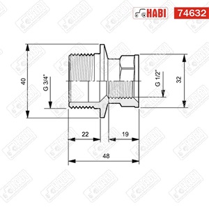 Permetező szűkítő csonk 3/4" KM x 1/2" BM ARAG