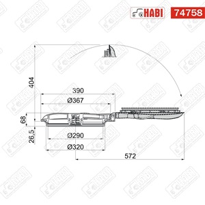 Permetező tartály fedél 390 mm ARAG