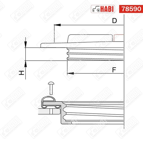 Permetező tartály fedél komplett 250 mm ARAG