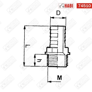 Permetező tömlőcsatlakozó egyenes 40 mm 1 1/4" külső menetes /ARAG/