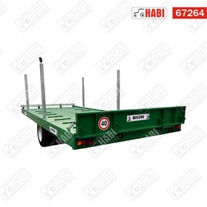 Pótkocsi gépszállító 6t Bicchi