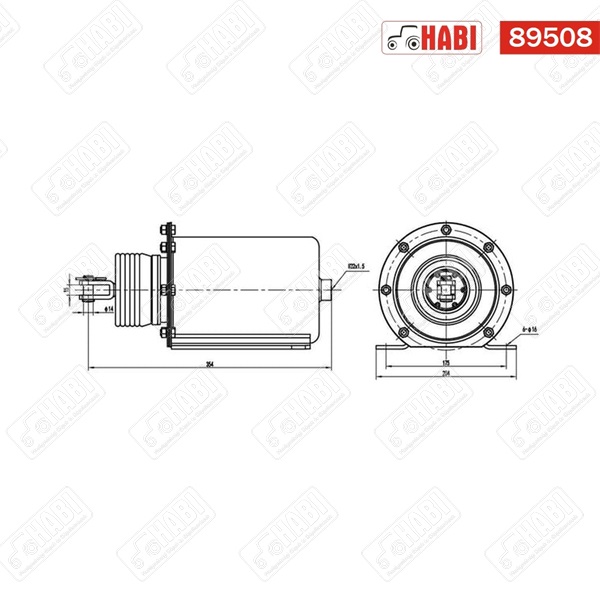 Pótkocsi légfékmunkahenger D=150 mm