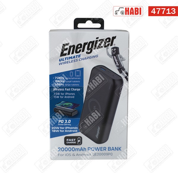 Power bank vezeték nélküli 20000 mAh, 5V/2,1A