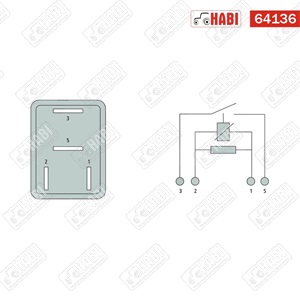Relé 12V 25A 4 lábas COBO