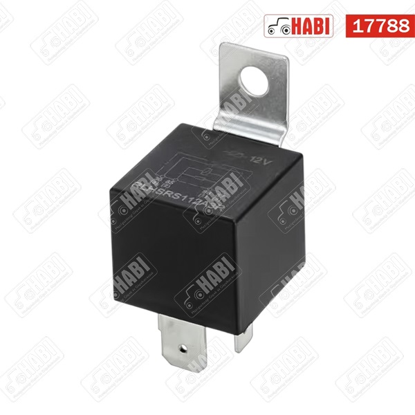 MTZ Relé 4 lábas, tartóval 12V 70A univerzális