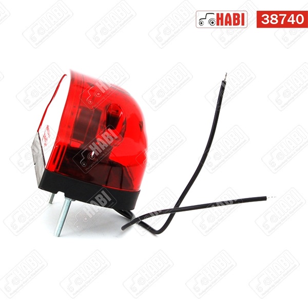 Rendszám megvilágító lámpa piros/fehér LED 59,6x101 mm 12V/24V, IP66/68, WAS