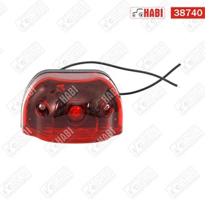 Rendszám megvilágító lámpa piros/fehér LED 59,6x101 mm 12V/24V, IP66/68, WAS