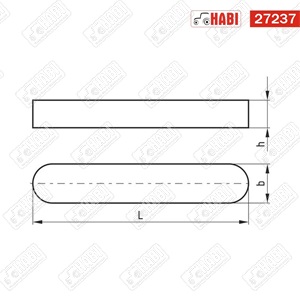 Retesz 12x8x40 mm