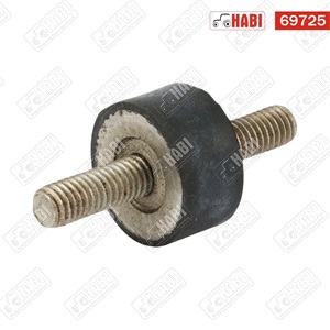 Rezgéscsillapító gumibak 20 x 10 mm M6  L=16 mm V2A rozsdamentes acél
