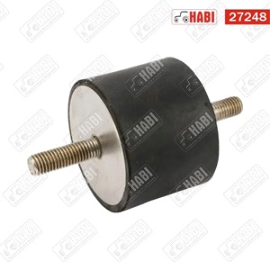 Rezgéscsillapító gumibak 75 x 55 mm M12 L=37 mm V2A rozsdamentes acél
