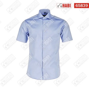 Rövid ujjú férfi ing, modern fit, kék 3XL