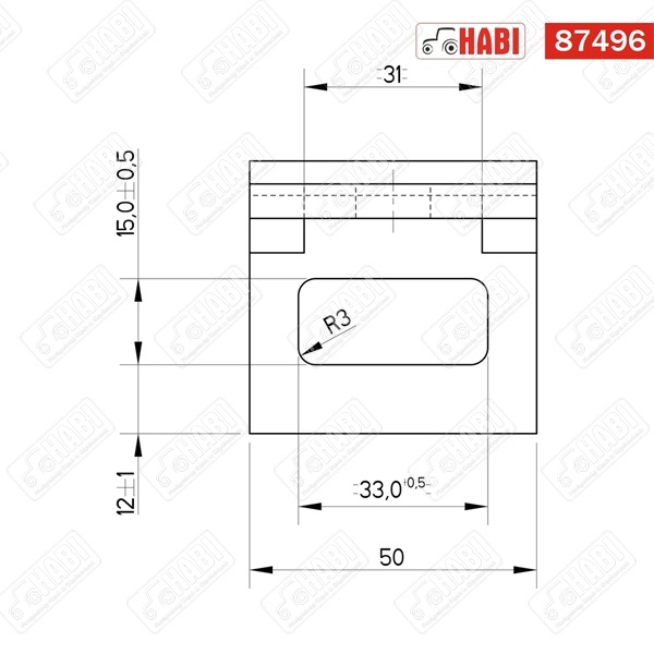 Rugóskapa felfogatókengyel 32x12-es kapához /alacsony/