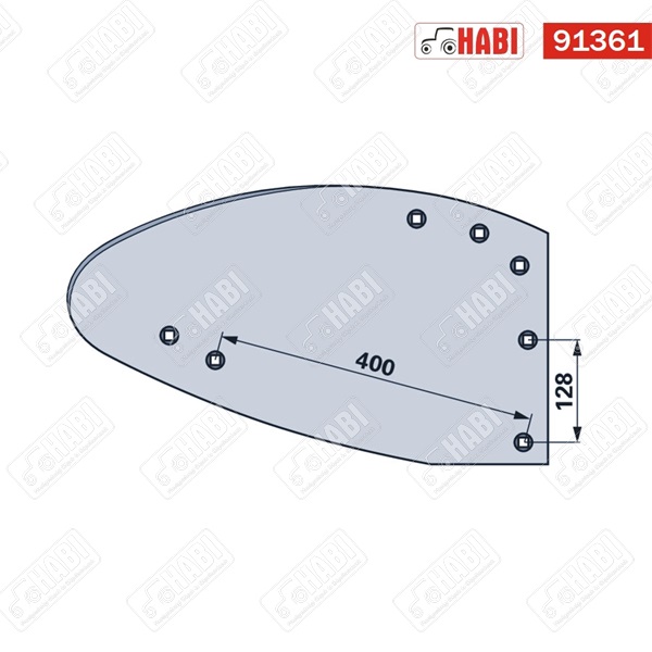 Rw HRP-235 O kormánylemez osztott jobb FRANK