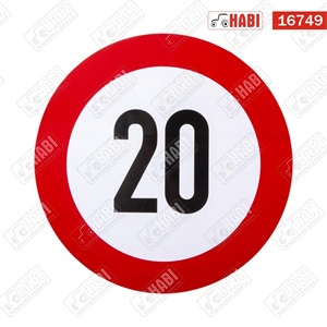 Sebességkorlátozó matrica 20KM - nem fényvisszaverős