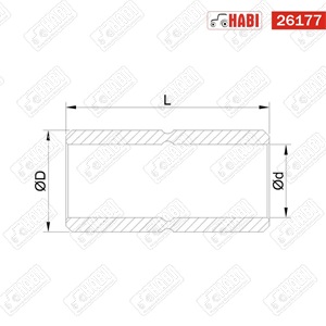 Siklócsapágy persely d=60 mm D=75 mm L=70 mm kenőhuzagolással Sibo