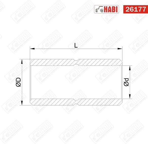 Siklócsapágy persely d=60 mm D=75 mm L=70 mm kenőhuzagolással Sibo