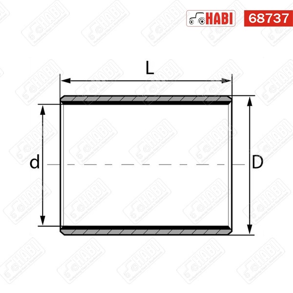 Siklócsapágy persely d=20 mm D=23 mm L=40 mm PTFE GLT/LHG