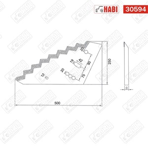 Siloking/Mayer takarmánykeverő kés 8 mm