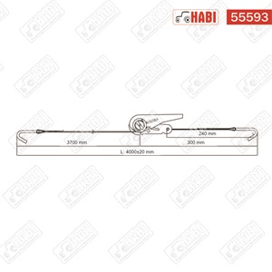 Rakományrögzítő (spanifer) komplett 4m 0,8t