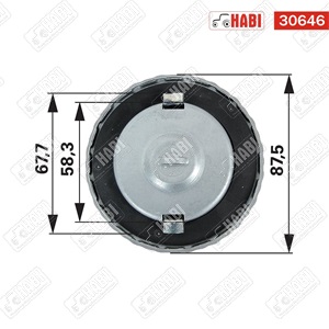 Steyr üzemanyag tanksapka D=87,5 mm d=58,3 mm