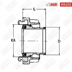 Storz tömlőcsatlakozó, bütyök távolság 89 mm, csonk 2-1/2" d=65 mm