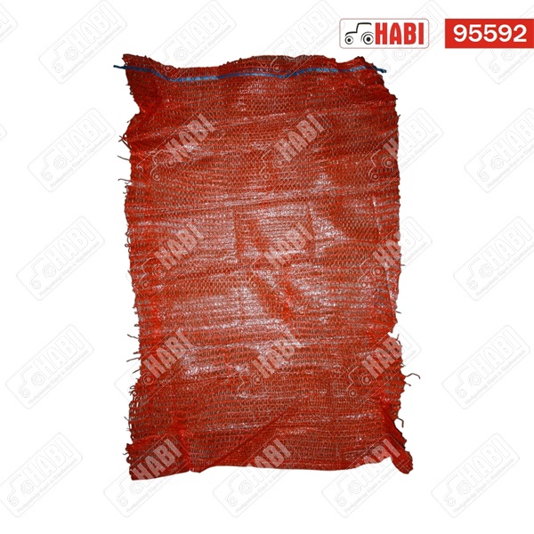 Szájbekötős raschel zsák 10kg 40x60 narancs