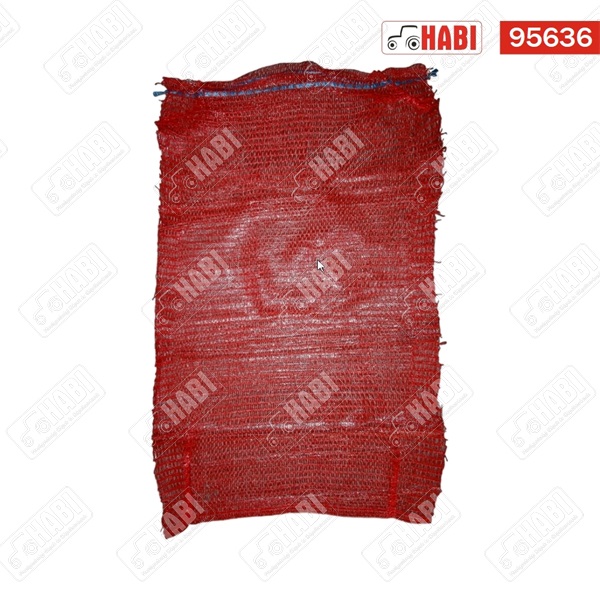 Szájbekötős raschel zsák 10kg 40x60 sötétpiros