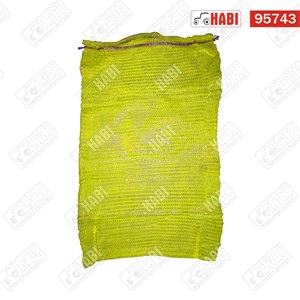 Szájbekötős raschel zsák 10kg 40x60 citromsárga