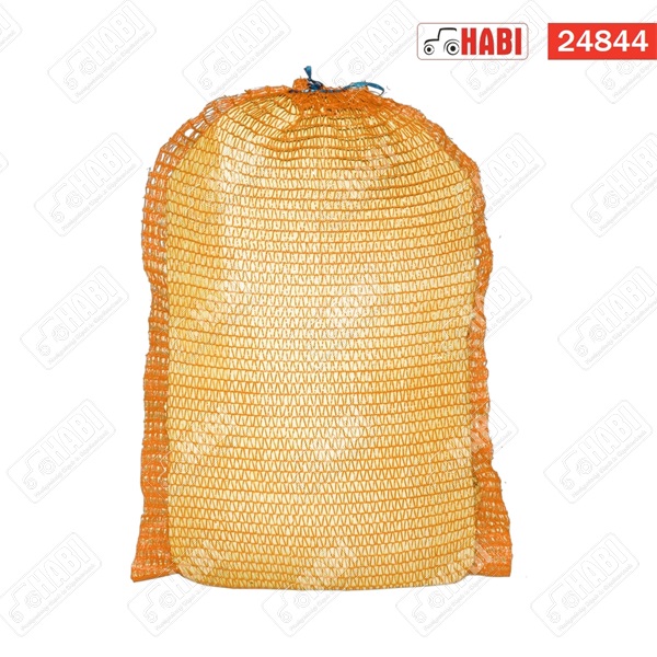 Szájbekötős raschel zsák 25kg 50x80 narancs - 100db/csomag