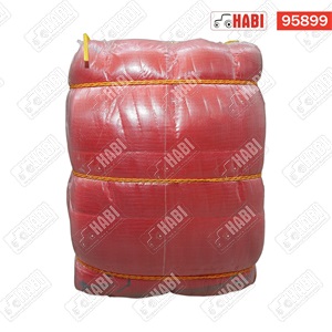 Szájbekötős raschel zsák 25kg 50x80 sötétpiros - 2000db/bála