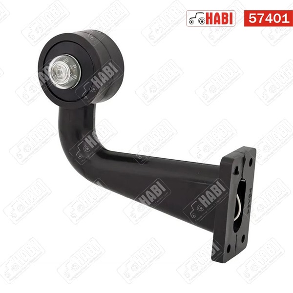 Szélességjelző lámpa LED, bal, kerek, 12/24 V, piros/átlátszó, felcsavarozható, 155x68x181 mm Was