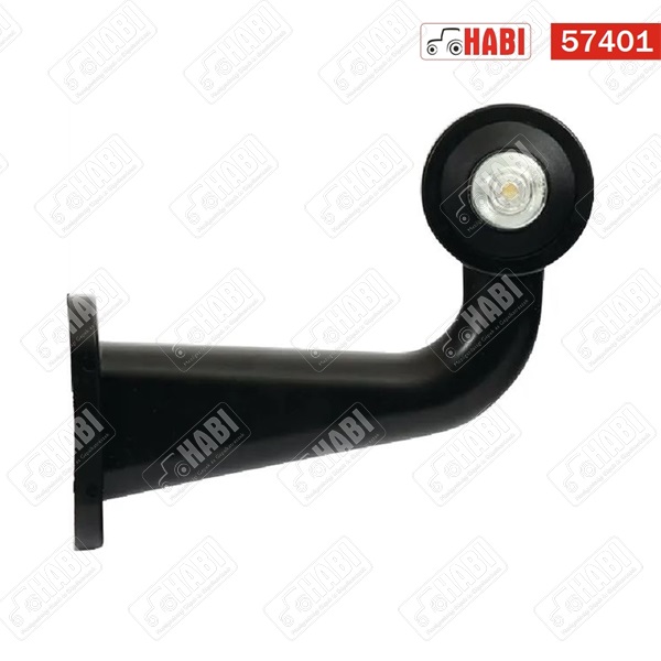 Szélességjelző lámpa LED, bal, kerek, 12/24 V, piros/átlátszó, felcsavarozható, 155x68x181 mm Was