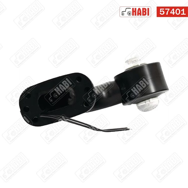 Szélességjelző lámpa LED, bal, kerek, 12/24 V, piros/átlátszó, felcsavarozható, 155x68x181 mm Was