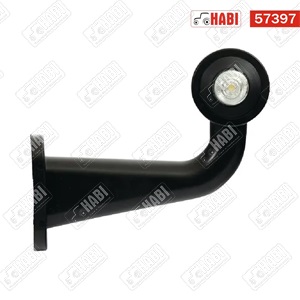 Szélességjelző lámpa LED, jobb, kerek, 12/24 V, piros/átlátszó, felcsavarozható, 155x68x181 mm Was