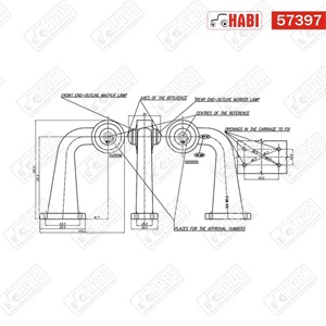 Szélességjelző lámpa LED, jobb, kerek, 12/24 V, piros/átlátszó, felcsavarozható, 155x68x181 mm Was