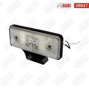 Szélességjelző lámpa LED fehér tartóval 115X65X30 mm 12 V-24 V