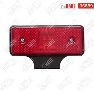 Szélességjelző lámpa LED piros tartóval 115X67X32