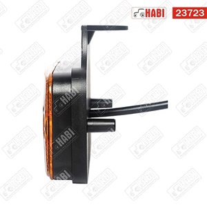 Szélességjelző lámpa LED sárga tartóval 114x70x40 mm 12 V-24 V